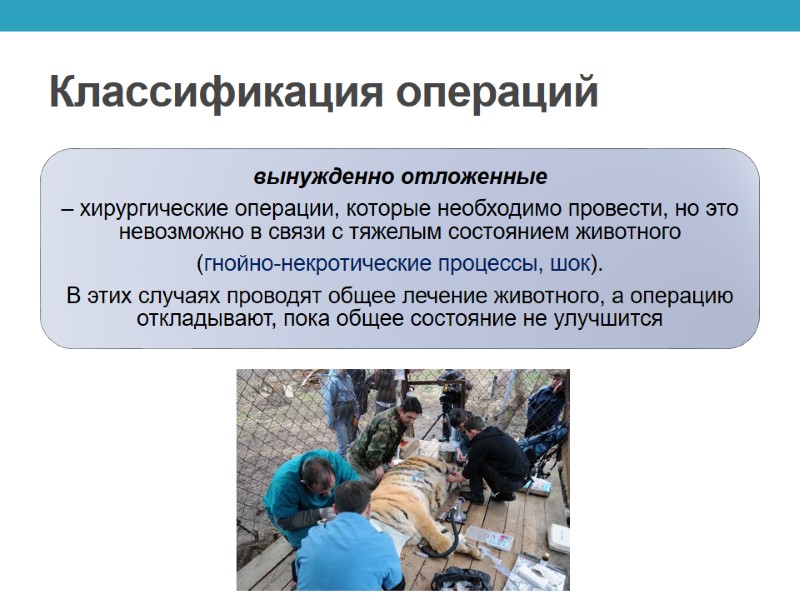 Классификация операций